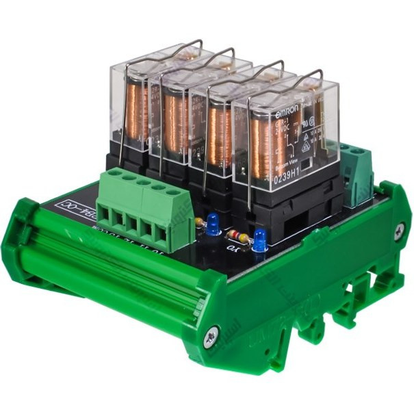 کارت رله برد 4 کاناله 10 امپر 24 ولت امرون