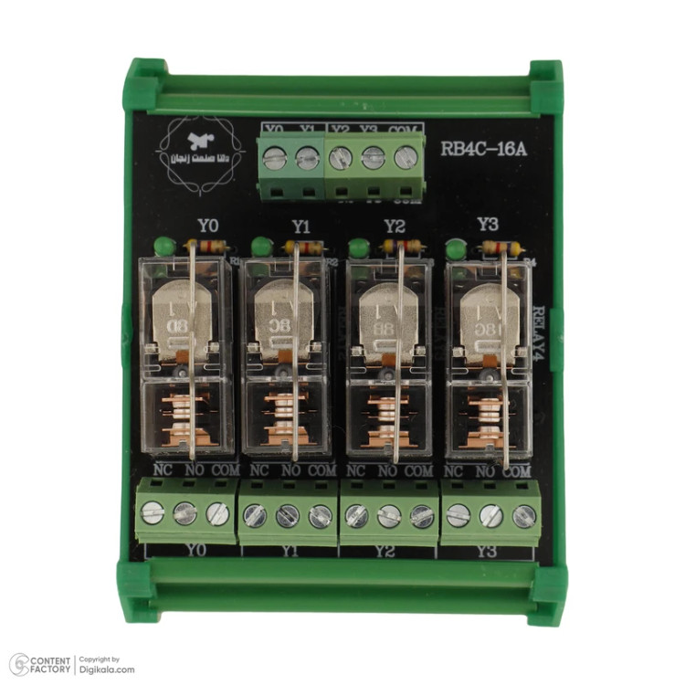 خرید انلاین کارت رله برد ۴ کانال ۱۶ امپر ۲۴ ولت امرون تک کنتاکت