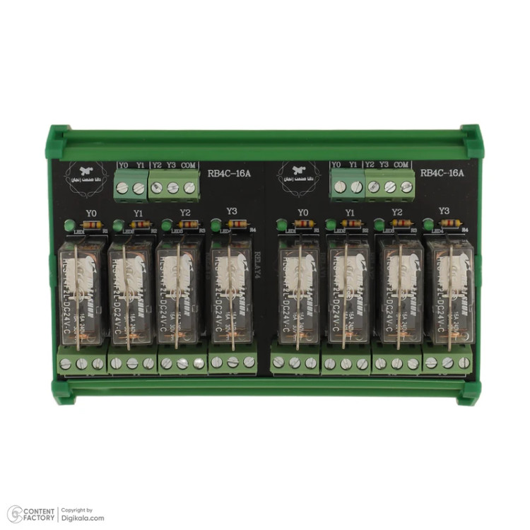 کارت رله ۸ تایی هلی شان ۲۴ ولت ۱۶ امپر