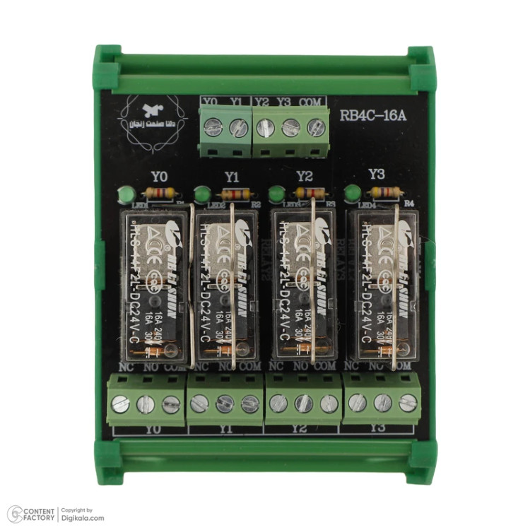 برد رله ۴ تایی ۱۶ امپر ۲۴ ولت هلی شان hlishun