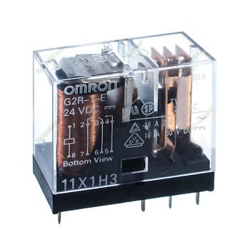 رله امرون ۲۴ ولت ۱۶ امپر ۸ پایه کتابی رو بردی تک کنتاکت