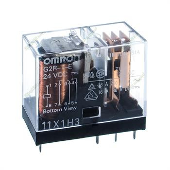 رله امرون ۲۴ ولت ۱۶ امپر ۸ پایه کتابی رو بردی تک کنتاکت