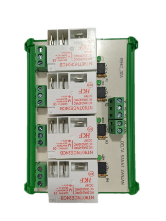 خرید رله برد ۴ تایی۳۰ امپر ۲۴ ولت